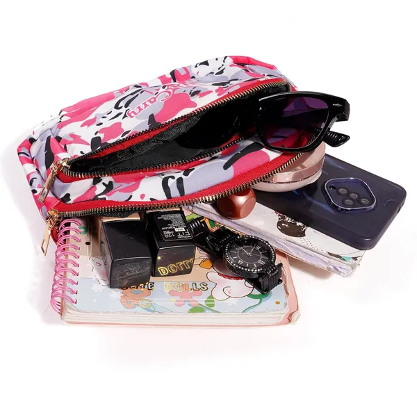 Red_Polyurethane_Zipper_Hand-Carry_Bag_For_Girls