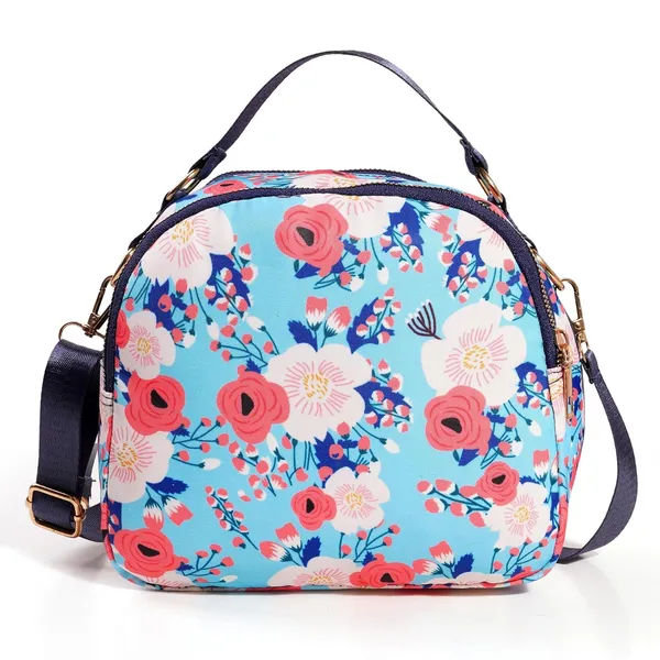Sky_Blue_Polyurethane_Zipper_Crossbody_Hand-Carry_Bag_For_Girls