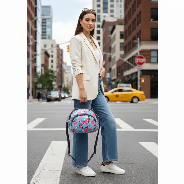 Sky_Blue_Polyurethane_Zipper_Crossbody_Hand-Carry_Bag_For_Girls