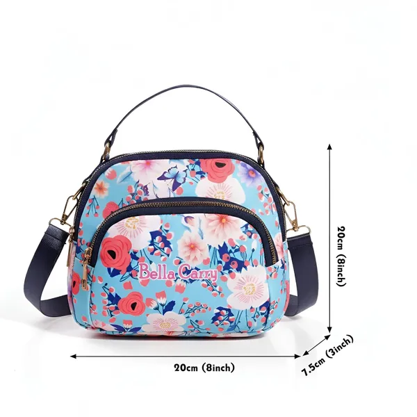 Sky_Blue_Polyurethane_Zipper_Crossbody_Hand-Carry_Bag_For_Girls