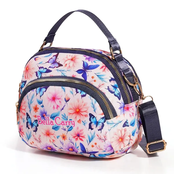 Pink_Polyurethane_Zipper_Hand-Carry_Bag_For_Girls