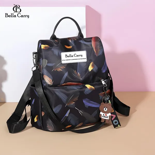 Black_Polyurethane_Zipper_Backpack_For_Girls