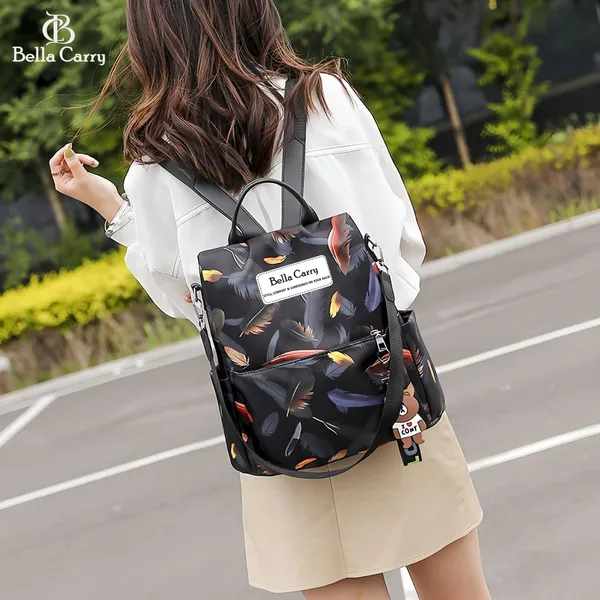 Black_Polyurethane_Zipper_Backpack_For_Girls