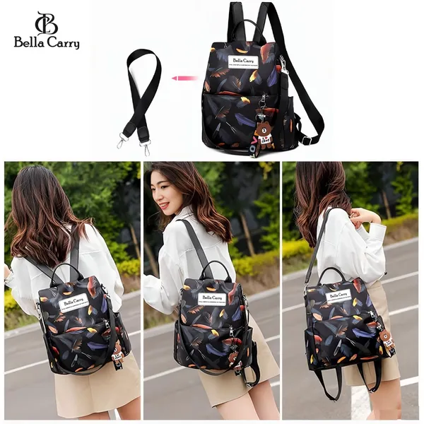 Black_Polyurethane_Zipper_Backpack_For_Girls