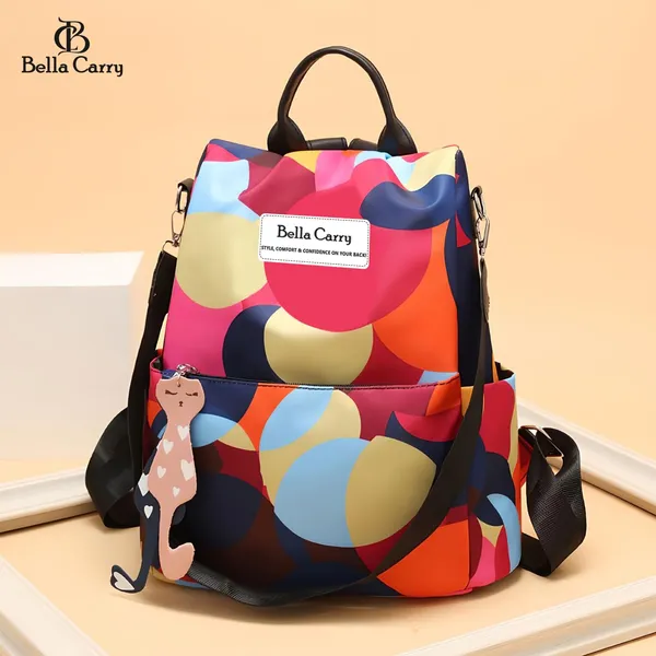 Multicolor_Polyurethane_Zipper_Backpack_For_Girls