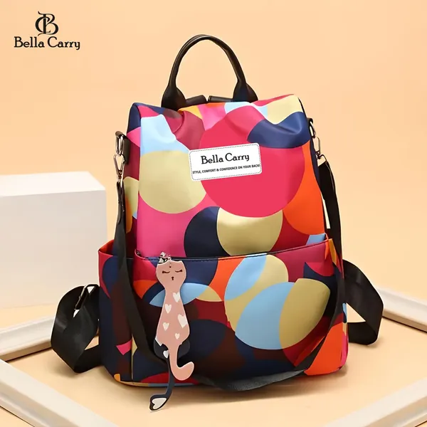 Multicolor_Polyurethane_Zipper_Backpack_For_Girls