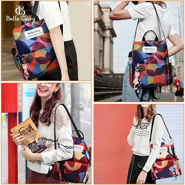 Multicolor_Polyurethane_Zipper_Backpack_For_Girls