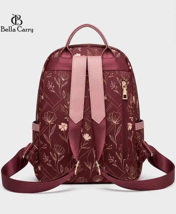 Bella_Carry_Floral_Print_Casual_Backpack_for_Women_&_College_Girls_|_Water-Resistant_Lightweight_Daypack_Travel_&_Office_Shoulder_Bag