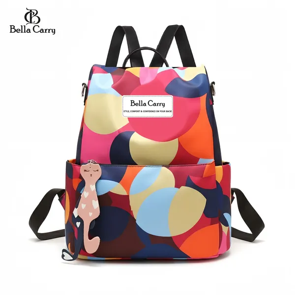 Multicolor_Polyurethane_Zipper_Backpack_For_Girls