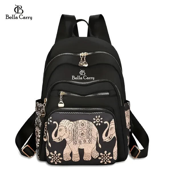 Black_Polyurethane_Zipper_Convertible_Messenger_Backpack_For_Girls