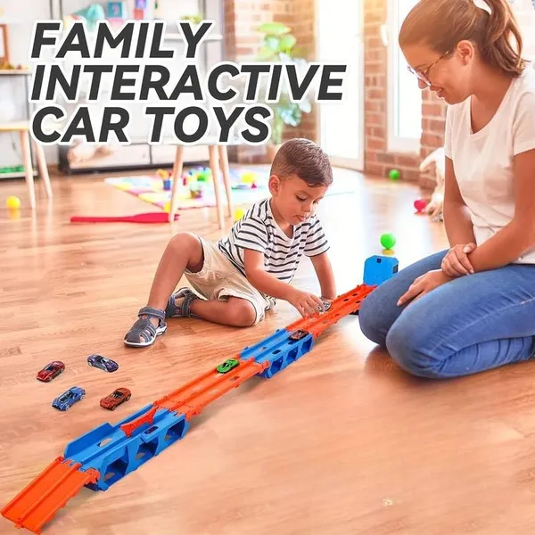Big_Truck_Carrier_Race_Track_Folding_78-Inch_Toy_Truck_Transport_Car_Carrier_Track_&_2_Diecast_Metal_Toy_Cars_Hauler_Truck_Car_Toys_Track_Set_Gifts_For_Age_3-10_Yr_Old_Kids_(Blue_Trailer)