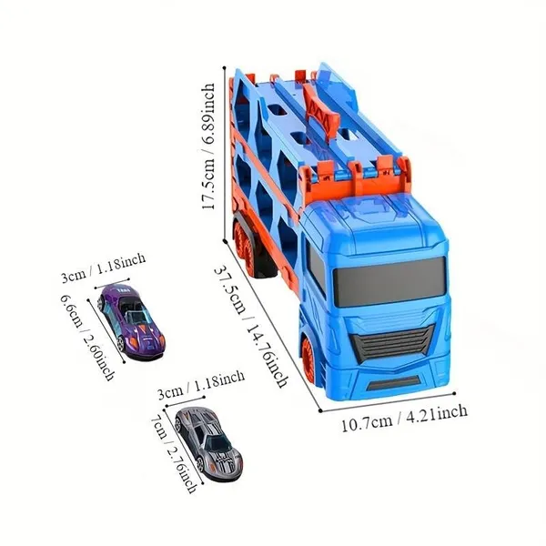 Big_Truck_Carrier_Race_Track_Folding_78-Inch_Toy_Truck_Transport_Car_Carrier_Track_&_2_Diecast_Metal_Toy_Cars_Hauler_Truck_Car_Toys_Track_Set_Gifts_For_Age_3-10_Yr_Old_Kids_(Blue_Trailer)