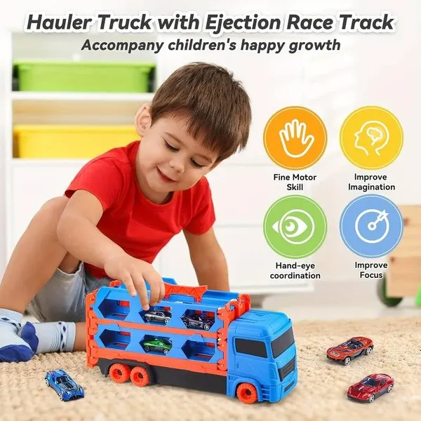 Big_Truck_Carrier_Race_Track_Folding_78-Inch_Toy_Truck_Transport_Car_Carrier_Track_&_2_Diecast_Metal_Toy_Cars_Hauler_Truck_Car_Toys_Track_Set_Gifts_For_Age_3-10_Yr_Old_Kids_(Blue_Trailer)