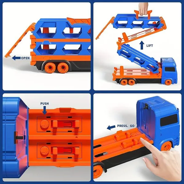 Big_Truck_Carrier_Race_Track_Folding_78-Inch_Toy_Truck_Transport_Car_Carrier_Track_&_2_Diecast_Metal_Toy_Cars_Hauler_Truck_Car_Toys_Track_Set_Gifts_For_Age_3-10_Yr_Old_Kids_(Blue_Trailer)
