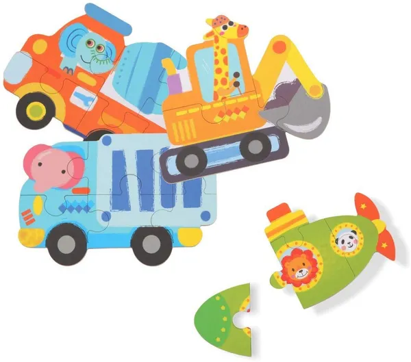 6-In-1_Toddler_Fun_Cartoon_Animals,Transport,Birds,Insects_Jigsaw_Early_Educational_Toy_Puzzle_Game_Box_For_Kids_Gift_(Transport)
