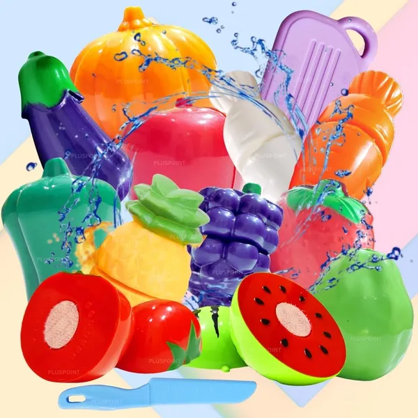 14_Pcs_Food_Cutting_Toy_For_Kids,_Pretend_Play_Kitchen_Set_Of_Fruit_&_Vegetables_Set_Includes_6_Fruits,_6_Vegetables,1_Board,1_Knife_For_Girls_And_Boys_(Fruits_N_Veggies_14Pc)