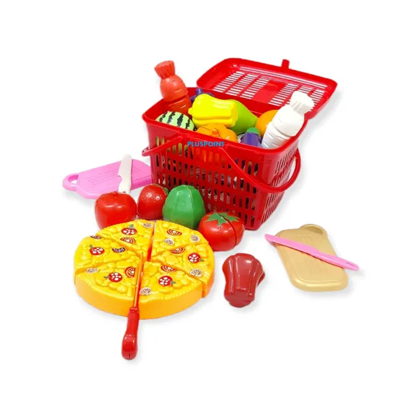 20Pcs_Fruit_Cut_Pizza_Toy_With_Storage_Basket_Realistic_Sliceable_Cutting_Fruits_And_Vegetable_&_Pizza_Pretend_Play_Kitchen_Toys_For_Kids_7-Fruits/_7-Vegetables/_2_Board/_2_Chopper