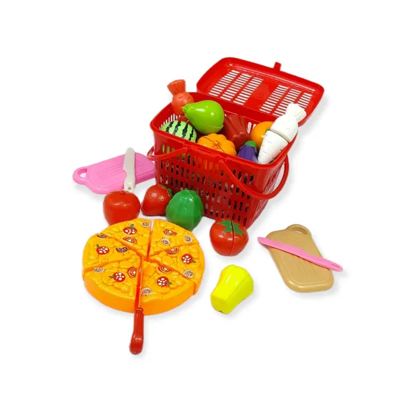 20Pcs_Fruit_Cut_Pizza_Toy_With_Storage_Basket_Realistic_Sliceable_Cutting_Fruits_And_Vegetable_&_Pizza_Pretend_Play_Kitchen_Toys_For_Kids_7-Fruits/_7-Vegetables/_2_Board/_2_Chopper