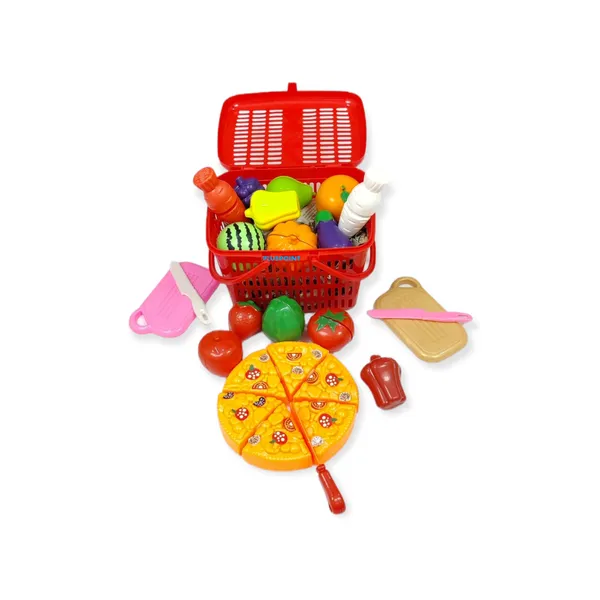 20Pcs_Fruit_Cut_Pizza_Toy_With_Storage_Basket_Realistic_Sliceable_Cutting_Fruits_And_Vegetable_&_Pizza_Pretend_Play_Kitchen_Toys_For_Kids_7-Fruits/_7-Vegetables/_2_Board/_2_Chopper