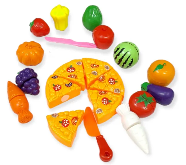 15Pcs_Cutting_Play_Food_Toy_Set_With_Pizza,_Kitchen,_Pretend_Play_Set_Fruit_&_Vegetables_Includes_6_Fruits,_6_Vegetables,1_Board,1_Knife,1_Pizza_For_Girls_And_Boys_(Fruit_Cut_With_Pizza)