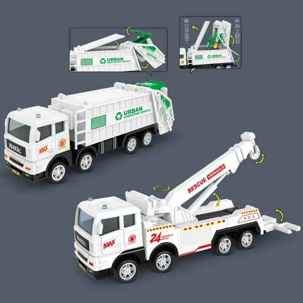 Garbage_Truck_Toy_Vehicles_Set_4_Pack_Sanitation_Model_Recycle_Trucks_Water_Tanker_Playset_Friction_Power_For_Boys_Age_3+_Toddlers_Kids_Holiday_Birthday_Gift(4Pc_Garbage_Truck)