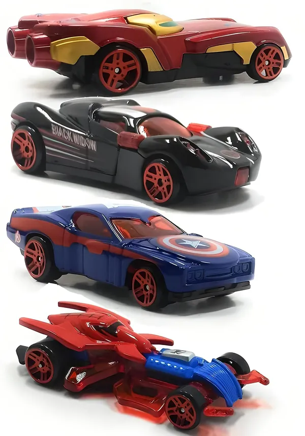 Diecast_Metal_Superhero_Toy_Vehicles_Cars_Set_-_Pack_Of_4_Alloy_Metal_Push-N-Go_Car_Toys_Mini_Racing_Cars_For_Toddlers,_Girls_And_Boys_Deal_Birthday_Gift_Car_Play_Set_For_Kids