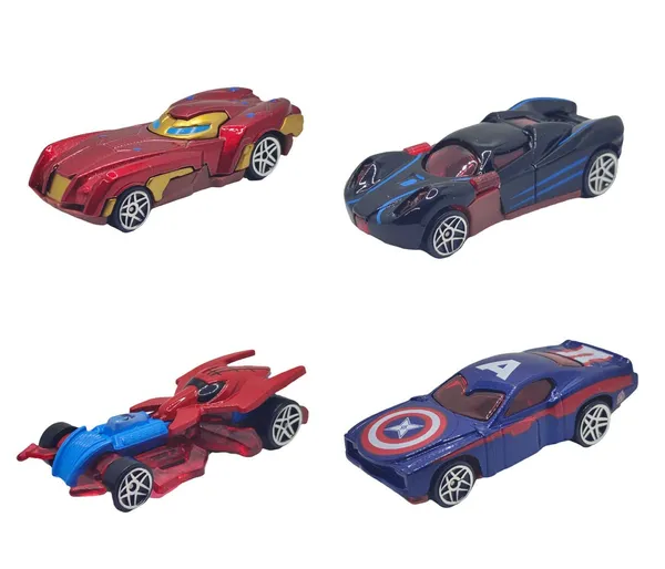 Diecast_Metal_Superhero_Toy_Vehicles_Cars_Set_-_Pack_Of_4_Alloy_Metal_Push-N-Go_Car_Toys_Mini_Racing_Cars_For_Toddlers,_Girls_And_Boys_Deal_Birthday_Gift_Car_Play_Set_For_Kids