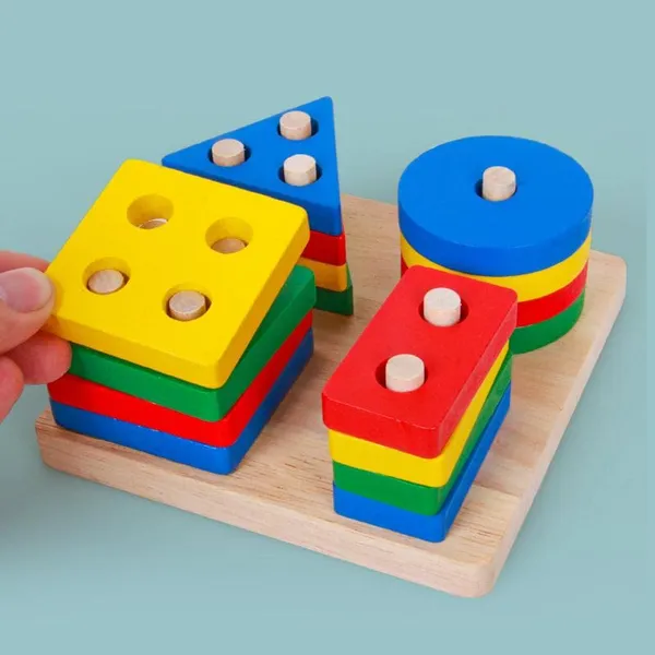 Wooden_Stackable_Blocks_&_Shape_Sorting_Board_Geometric_Shape_Stacker_Wooden_Toy_Early_Childhood_Development_Toys_For_Fine_Motor_Skills,_16_Pcs