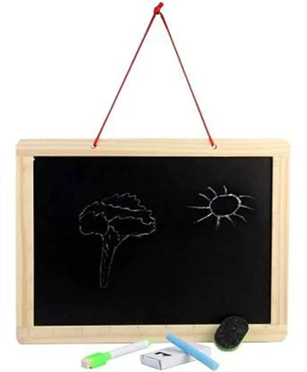 Multifunctional_Dry_Erase_Double_Sided_Marker_&_Chalk_Board_Magnetic_White_Board_For_Wall,_Office,_School,_Home,_Hanging_Slate_For_Decoration/Planning/Kitchen_Grocery_List/Drawing/Memo