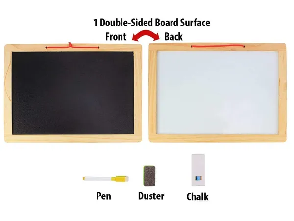 Multifunctional_Dry_Erase_Double_Sided_Marker_&_Chalk_Board_Magnetic_White_Board_For_Wall,_Office,_School,_Home,_Hanging_Slate_For_Decoration/Planning/Kitchen_Grocery_List/Drawing/Memo