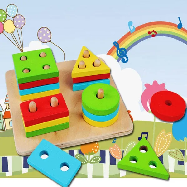 Wooden_4_Angle_Geometric_Blocks_Sorting_&_Stacking_Educational_Interactive_Toys_Building_Blocks_Stacker_Shape_Sorter_Column_Puzzle_Toy_Set_For_Kids_Toddlers_For_1_2_3_Year_Old,4_Pcs