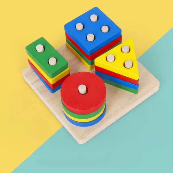 Wooden_4_Angle_Geometric_Blocks_Sorting_&_Stacking_Educational_Interactive_Toys_Building_Blocks_Stacker_Shape_Sorter_Column_Puzzle_Toy_Set_For_Kids_Toddlers_For_1_2_3_Year_Old,4_Pcs