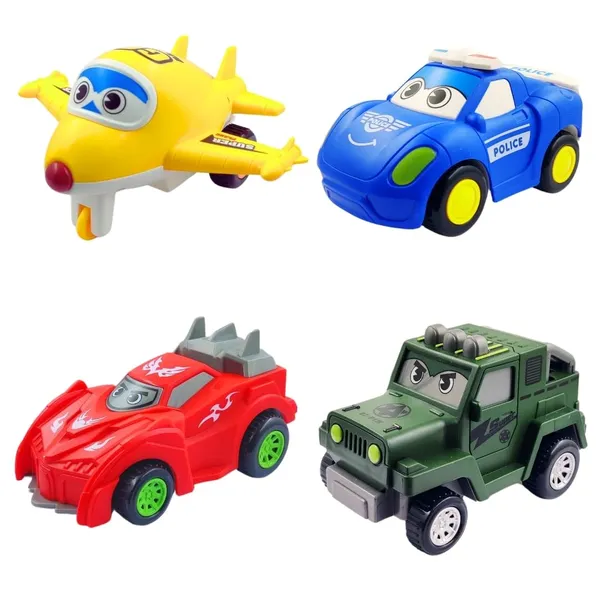 Friction_Powered_Carton_Cars_Toy_Push_And_Go_Cute_Cars_With_Fun_Durably_Built_Kids_Pretend_Play_Airplane_For_Children_Boys_Girls_(City_Rescue_4Pc)