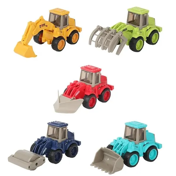 5Pc_Construction_Vehicles_Friction_Powered_Complete_Set_Roller_Bulldozer_Wood_Grab_Excavator_Digger_Farm_Tractor_Pretend_Play_Toy_Trucks_Play_Set_Building_Vehicles_Set_For_Kids_3-14_Yr
