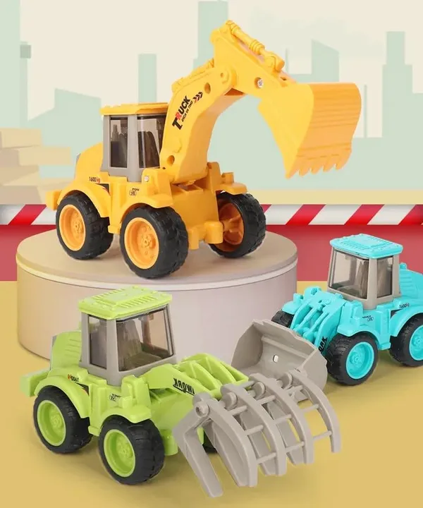 5Pc_Construction_Vehicles_Friction_Powered_Complete_Set_Roller_Bulldozer_Wood_Grab_Excavator_Digger_Farm_Tractor_Pretend_Play_Toy_Trucks_Play_Set_Building_Vehicles_Set_For_Kids_3-14_Yr