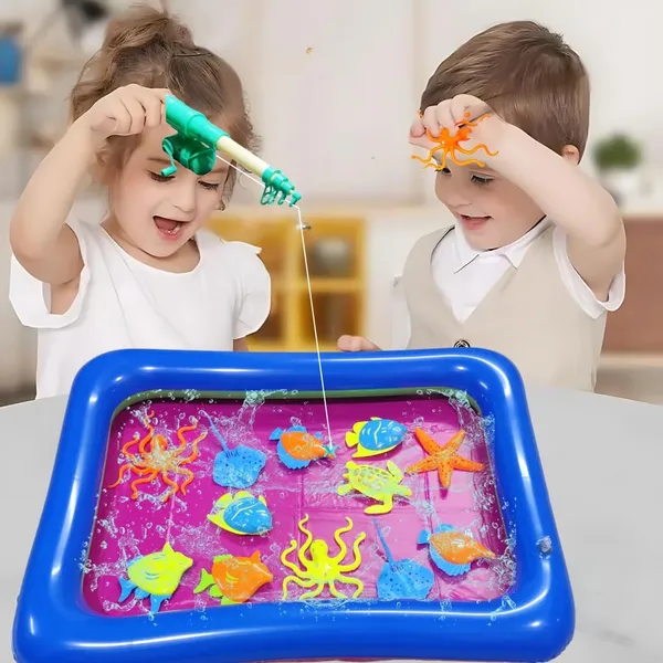 Colorful_Magnetic_Fishing_Pool_Toys_Game_For_Kids_Plastic_Floating_Fish_Ocean_Sea_Animals_With_Kiddie_Pool_Water_Bath_Toys_For_Age_3_4_5_6_Year_Old_Children_(Without_Basket)