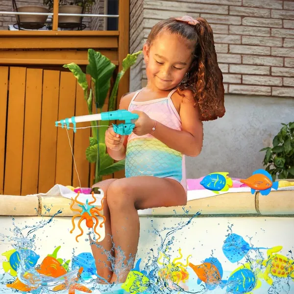 Colorful_Magnetic_Fishing_Pool_Toys_Game_For_Kids_Plastic_Floating_Fish_Ocean_Sea_Animals_With_Kiddie_Pool_Water_Bath_Toys_For_Age_3_4_5_6_Year_Old_Children_(Without_Basket)
