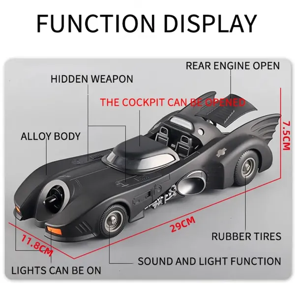 Diecast_Black_Bat_Car_1/24_Scale_Model,_Pull_Back_Vehicles_Alloy_Simulation_Supercar_With_Lights_And_Sound_And_Smoke_Also_For_Vehicle_Dashboard,Kids,Adult_(Black_Car)