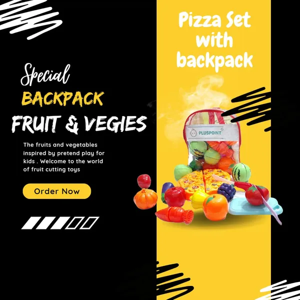 16_Pcs_Cutting_Play_Food_With_Pizza_Toy_For_Kids_Kitchen,_With_A_Storage_Bag_Pretend_Fruit_&_Vegetables_Accessories_Has_6_Fruits,_6_Vegetables,1_Board,1_Knife_For_Girls_And_Boys