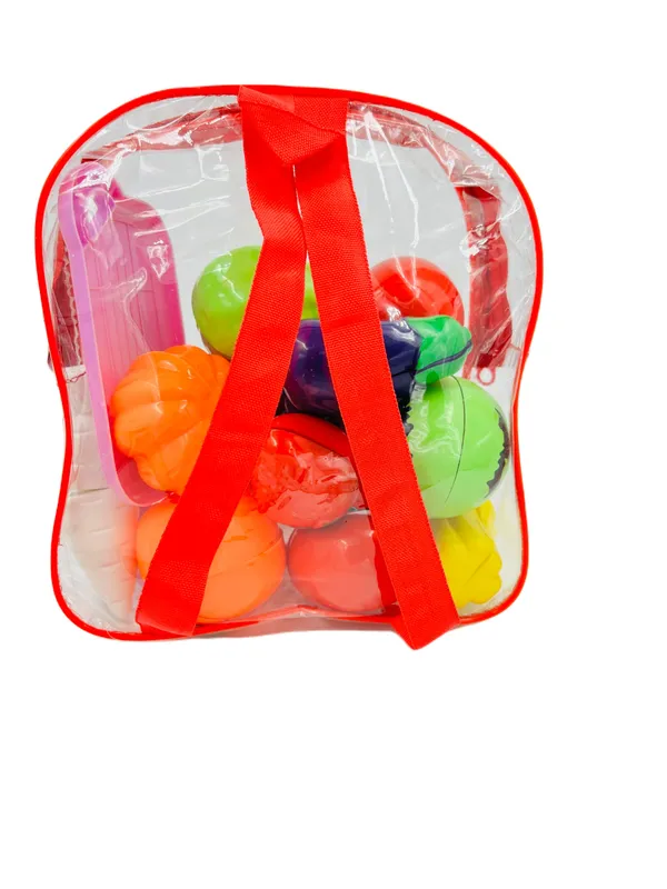 16_Pcs_Cutting_Play_Food_With_Pizza_Toy_For_Kids_Kitchen,_With_A_Storage_Bag_Pretend_Fruit_&_Vegetables_Accessories_Has_6_Fruits,_6_Vegetables,1_Board,1_Knife_For_Girls_And_Boys