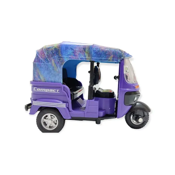 Auto_Rickshaw_Toy,With_Pull_Back_Action_City_Traffic_Vehicles_Public_Transport_Toy_With_Light_And_Sound_For_Aged_3_4_5_6_Boys_And_Girls,Kids_Party_Favors_Gifts_(Graffiti_Auto),_Purple