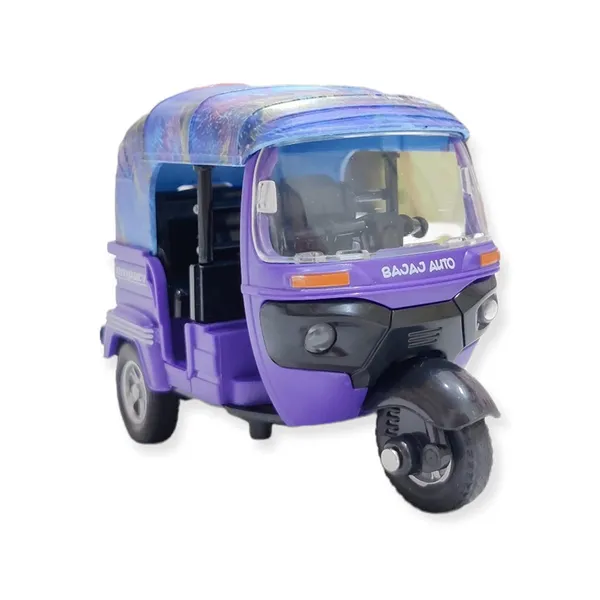 Auto_Rickshaw_Toy,With_Pull_Back_Action_City_Traffic_Vehicles_Public_Transport_Toy_With_Light_And_Sound_For_Aged_3_4_5_6_Boys_And_Girls,Kids_Party_Favors_Gifts_(Graffiti_Auto),_Purple
