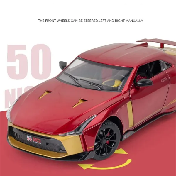 Diecast_Gtr-50_Toy_Car_1:24_Scale_Model,Pull_Back_Vehicles_Alloy_Simulation_Supercar_With_Lights_And_Sound_Also_For_Car_Dashboard,Kids,Adult_(1:24-Gtr_50-Red)