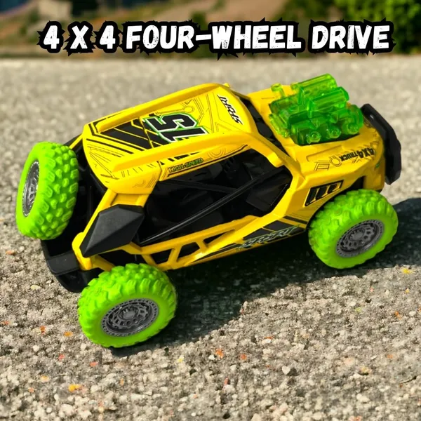 Diecast_Predator_Toy_Car_Model_Pull_Back_Vehicles_Alloy_Simulation_Crash_Car_Monster_Truck_With_Lights_And_Sound_Also_For_Car_Dashboard,Kids,_Yellow