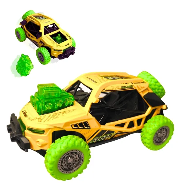 Diecast_Predator_Toy_Car_Model_Pull_Back_Vehicles_Alloy_Simulation_Crash_Car_Monster_Truck_With_Lights_And_Sound_Also_For_Car_Dashboard,Kids,_Yellow