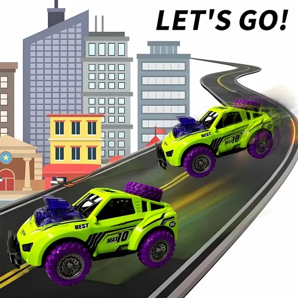 Diecast_Predator_Toy_Car_Model_Pull_Back_Vehicles_Alloy_Simulation_Crash_Car_Monster_Truck_With_Lights_And_Sound_Also_For_Car_Dashboard,Kids,_Green
