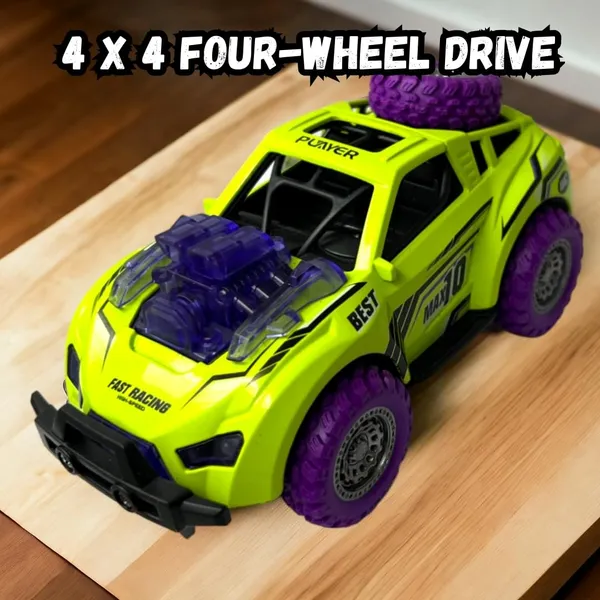 Diecast_Predator_Toy_Car_Model_Pull_Back_Vehicles_Alloy_Simulation_Crash_Car_Monster_Truck_With_Lights_And_Sound_Also_For_Car_Dashboard,Kids,_Green