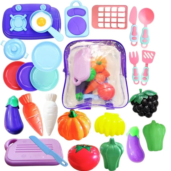 Kitchen_Set_With_Vegetables_With_Bag_For_Storage_With_Realistic_Sliceable_Food_Items_For_Lunch_Time_Pretend_Play_Toy_Food_Cutting_Toys_In_A_Backpack_For_Girls_And_Boys_(Lunch_Set)