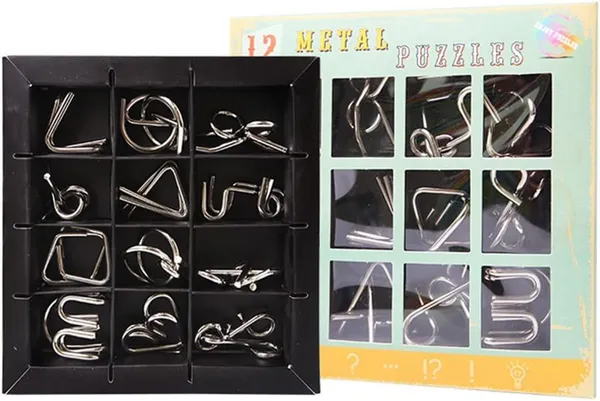 Brain_Teasers_Stainless_Steel_Metal_Wire_Puzzle_Toys_-_Assorted_Metal_Brain_Game_For_Return_Gifts,_Party_Favors,_Prizes,_Disentanglement_Puzzle_Unlock_Interlock_Toys_Mental_Iq_Teaser_(12_Pc)