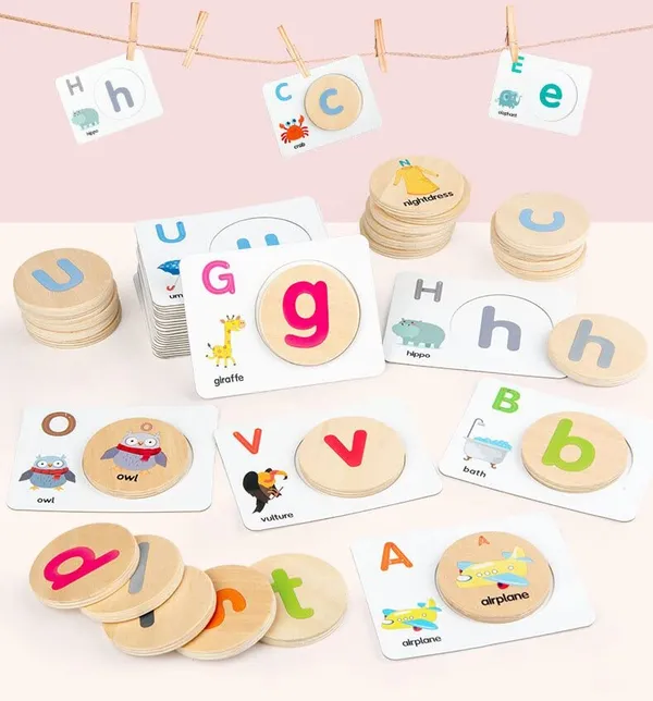 Wooden_Letters_Matching_Game_With_Flash_Card_Cognitive_Words_Round_Blocks_Children_Wooden_Interactive_Learning_Early_Educational_Toys_For_Kids_3-8_Years_(Words_Game)